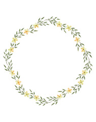Floral wreath watercolor 