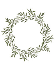 Obraz premium Floral wreath watercolor 