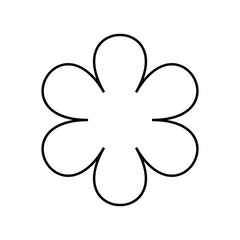 Graphic flat flower icon for your design and website