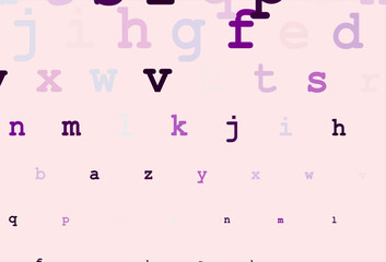Dark purple vector template with isolated letters.