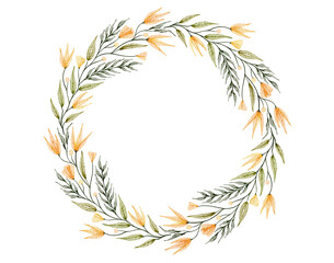 Floral wreath watercolor 