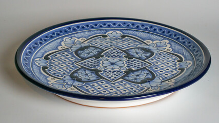 Mexican pottery, known as talavera poblana, is a traditional style from Puebla, Mexico