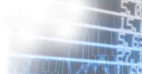 Digital illustration of data processing and statistics
