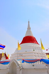 White pagoda in Ko Kret Island ,Thailand