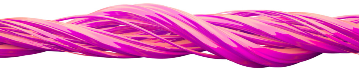 3d render illustration, swirling  glossy abstract twisted shape. Element for design