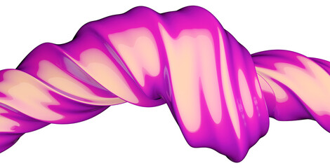 3d render illustration, swirling abstract streamline shape. Element for design