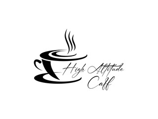 Cup of hot coffee Vector icon. Coffee logo sign.eps