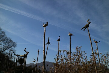 flock of bird ornaments