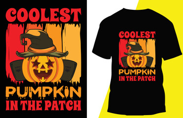 coolest pumpkin in the patch t shirt design