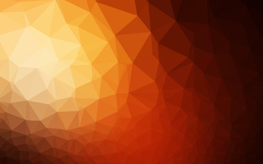 Dark Orange vector triangle mosaic texture.