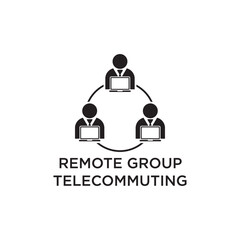 remote group communication icon, tech icon