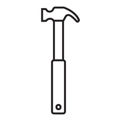 Hammer icon with a line style that is suitable for your modern business