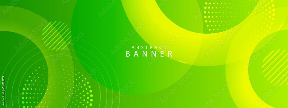 Wall mural abstract green background with circular element design