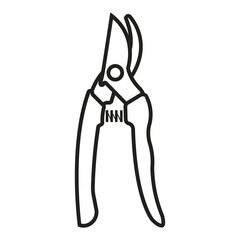 Garden scissor icon with a line style that is suitable for your modern business