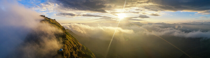 sunrise in the mountains