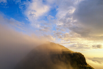 sunrise over the mountains