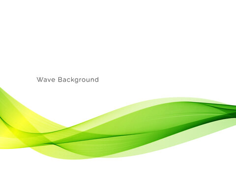 abstract green flowing wave background