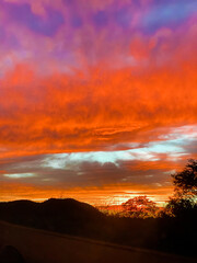 sunset in the desert