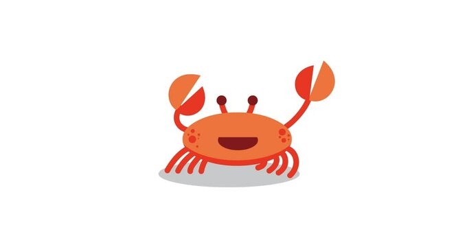 dancing crab looping animation, suitable for loading animation