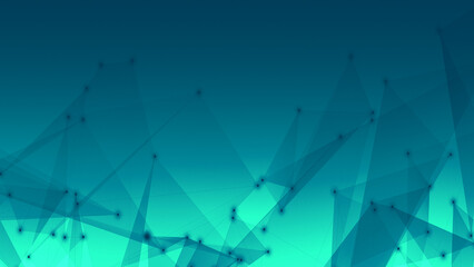 Abstract technology and science polygonal space low poly dark background Tone blue with connecting dots and lines.