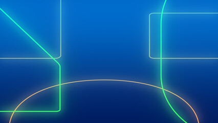 Naklejka premium Abstract dark blue green and purple neon light gradient background.3d render illustration.