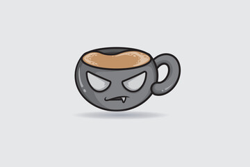 coffee and monster illustration