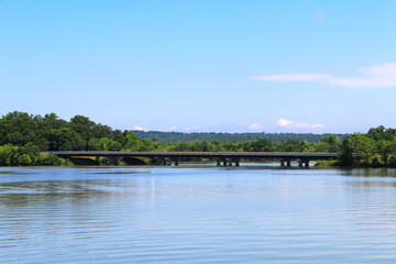 lake highway transportation span bridge driving water structure river nature road landscape