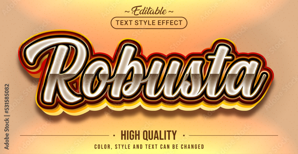 Poster Editable text style effect - Robusta text style theme.