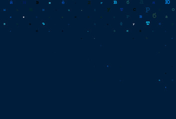 Light purple vector background with signs of alphabet.