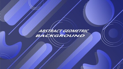 Abstract geometric background with purple background and gradient blue geometric motif for background design. Flyer, banner, cover, poster or web design template. Vector