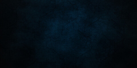Backdrop vintage blue stone grunge concrete cement blackboard chalkboard wall floor texture. Black anthracite dark green grunge old texture panorama backdrop background.