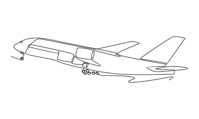 Fototapeta na wymiar Continuous line of the plane