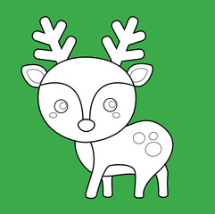 Cute Deer Bambi Animal Woodland Forest Digital Stamp