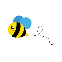 Cute Flying Bee Animal Insects Illustration Vector Clipart