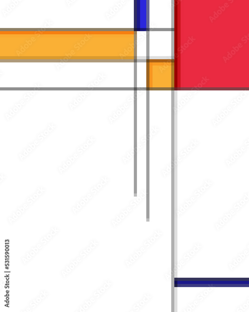 Poster minimalistic vector poster lines colored squares.