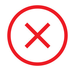 Close icon vector sign. Close mark icon vector.