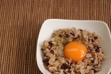 玄米の卵かけご飯