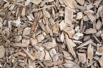pieces of chopped wood as a background