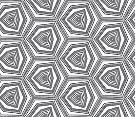 Tiled watercolor pattern. Black symmetrical