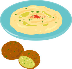 フムスとファラフェル