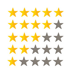 Obraz premium stars customer reviews. vector illustration