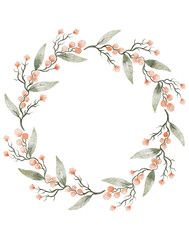 Floral wreath watercolor 