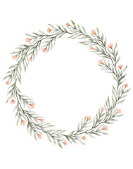 Floral wreath watercolor 