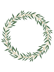 Obraz premium Floral wreath watercolor 