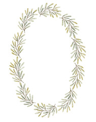 Floral wreath watercolor 