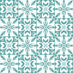 Trendy seamless pattern for ceramic tiles in spanish portuguese retro style