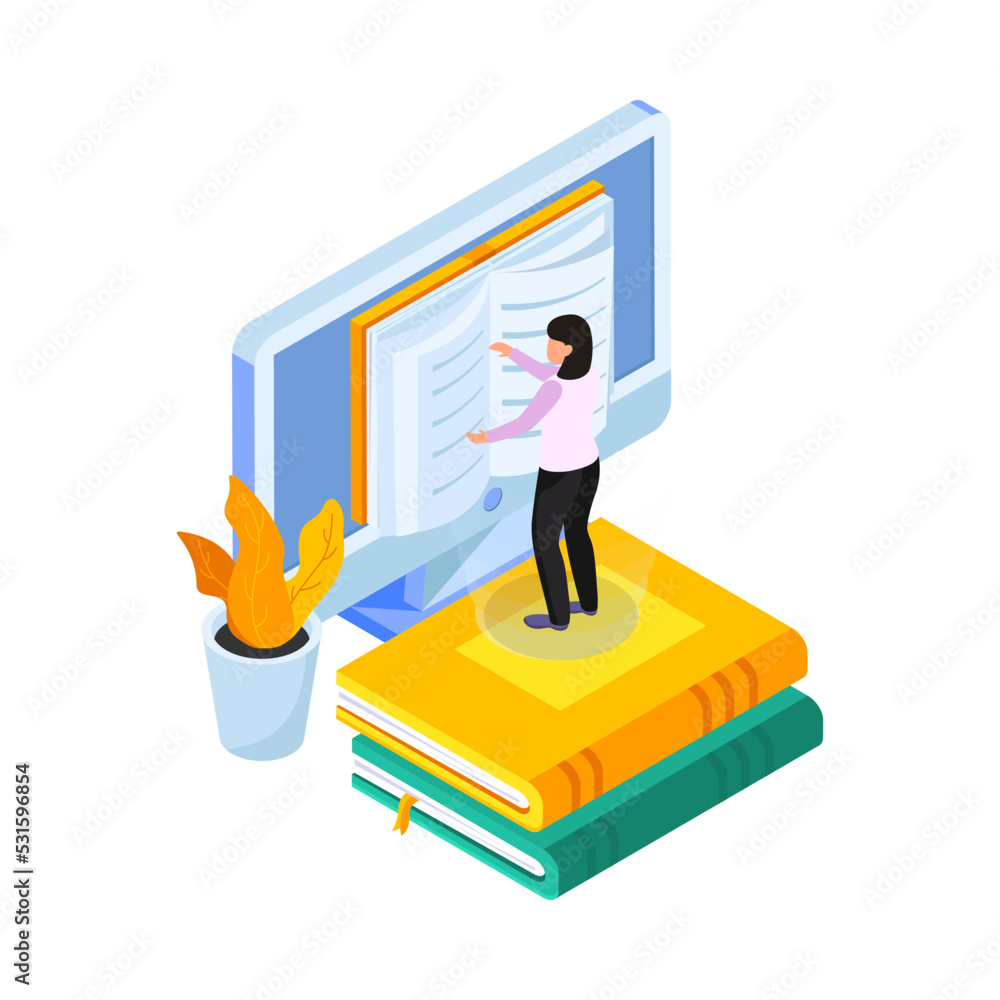 Wall mural Online Education Icon