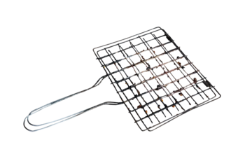 Rust colander grating grill for roast isolated