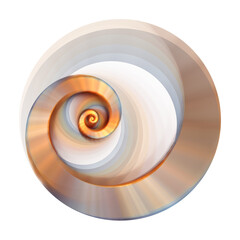 Abstract swirl gold circle element