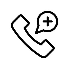Obraz premium emergency call line icon illustration vector graphic